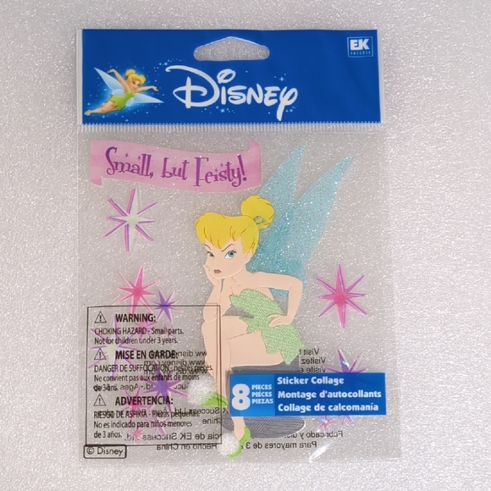 💜2/$15💜EK Success Disney Tinker Bell Sticker Small But Feisty!